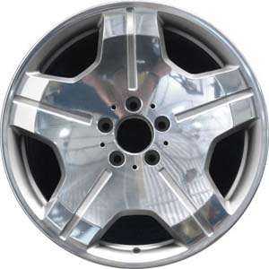 Mercedes-Benz CL550 2008, CL600 2007-2009, S600 2008-2009 polished 18x8.5 aluminum wheels or rims. Hollander part number 65505, OEM part number 2214013502.